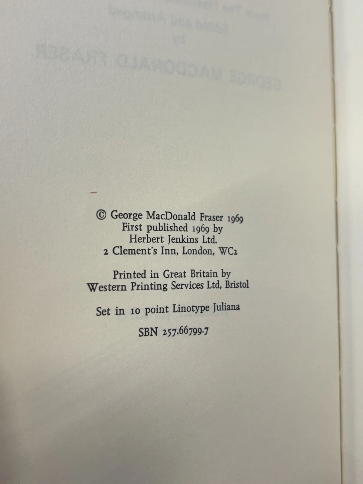 George Macdonald Fraser 1st UK Edition 1969 Flashman Papers 1839-42 HC DJ (Secondhand Books)