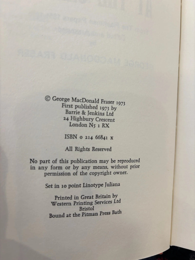Flashman at the Charge George MacDonald Fraser 1st UK Edition 1973 HB DJ (Secondhand Book)